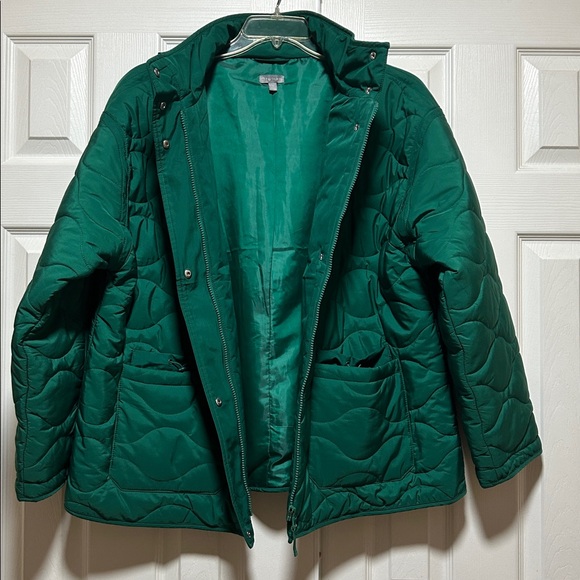 T by Talbots Patch Pocket Quilted Puffer Jacket - Size 1X - Picture 5 of 12